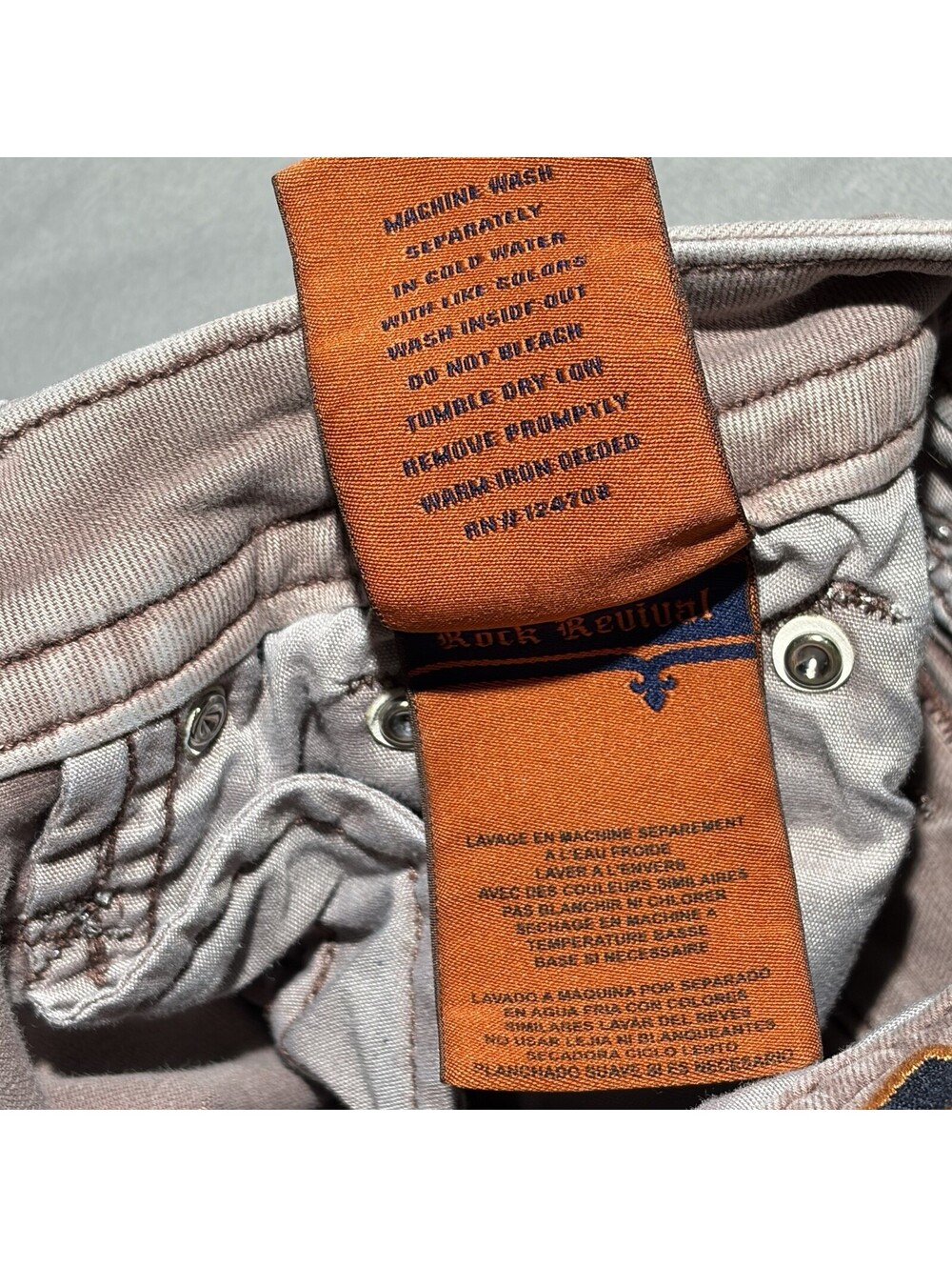 💕Rock Revival Margie Skinny Jeans Size 26 (27x30) Rose Colored Distressed💕 - Picture 10 of 10